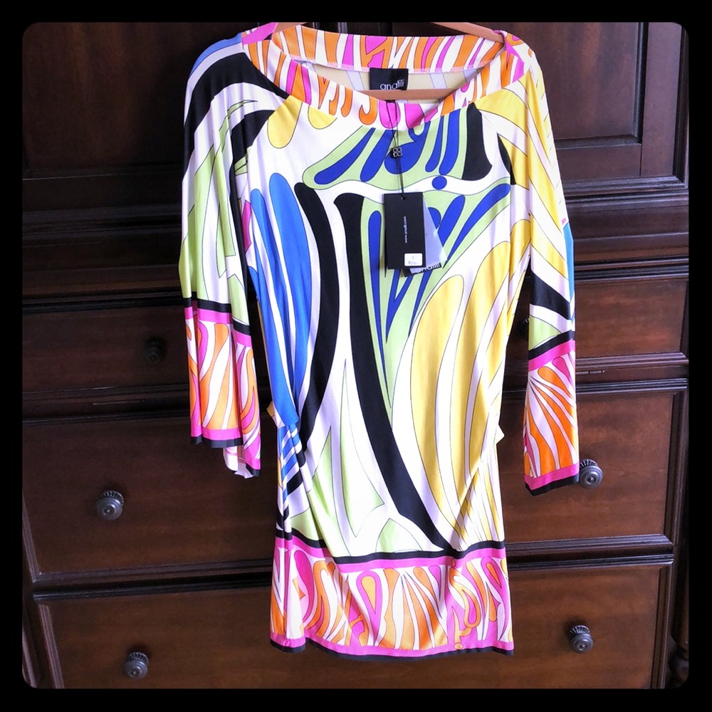 Analili Fitted bell sleeve dress brand new